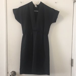 American Apparel Black Low Cut Polyester Dress